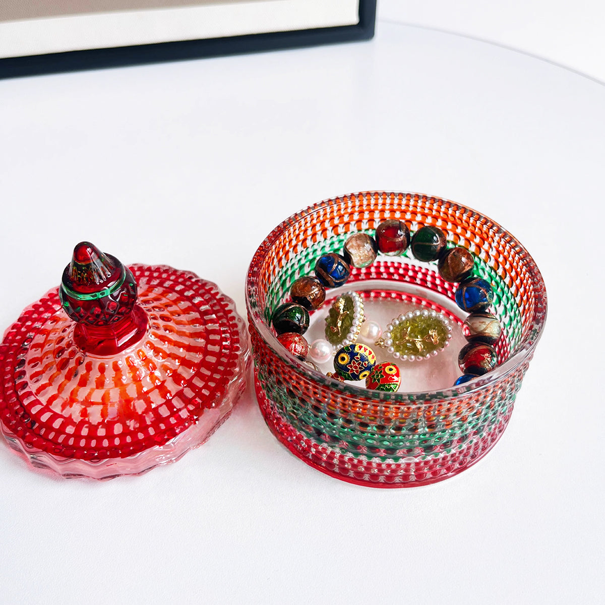 Vintage Candy-glow Color Glass Jar