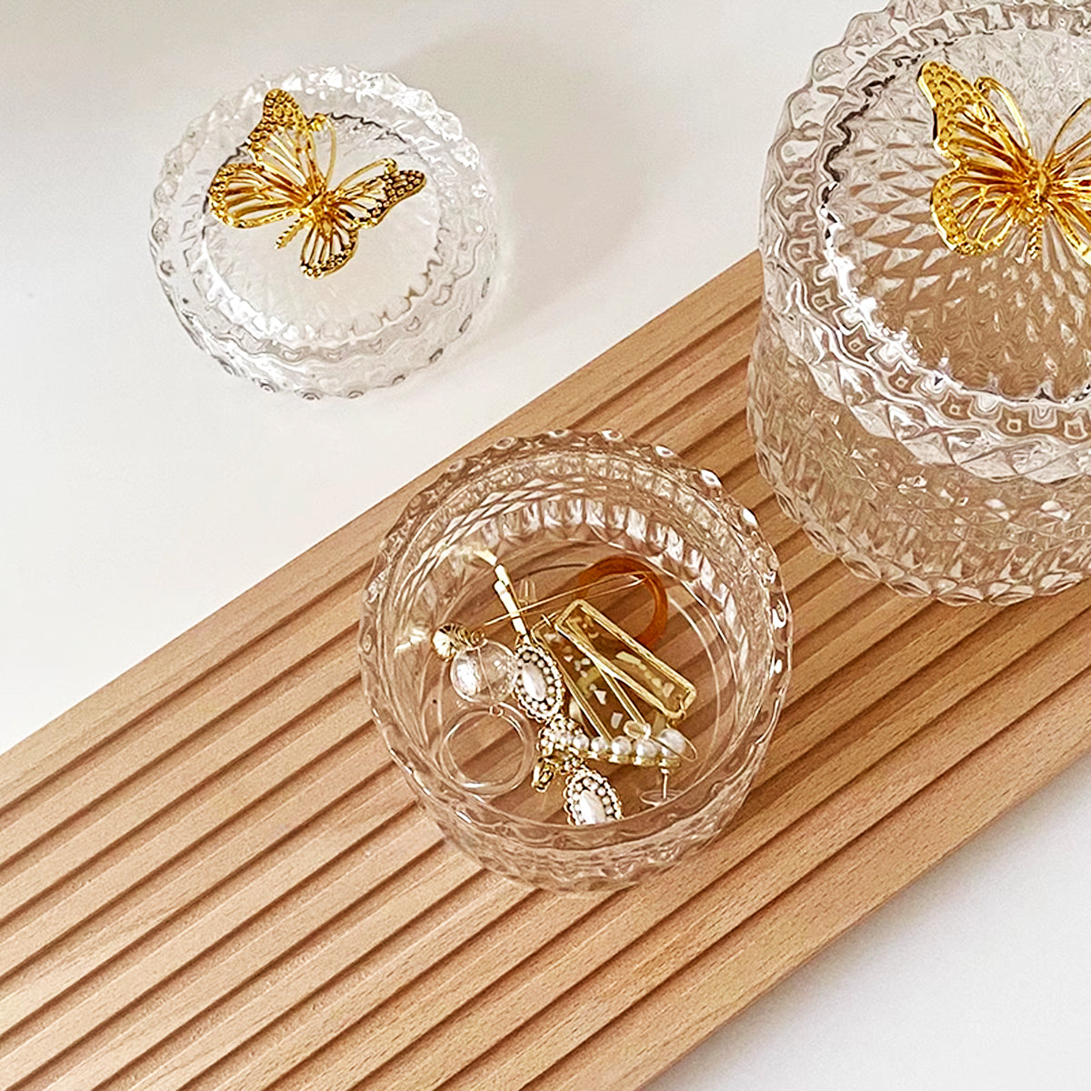 Butterfly Edition Embossed Glass Jar