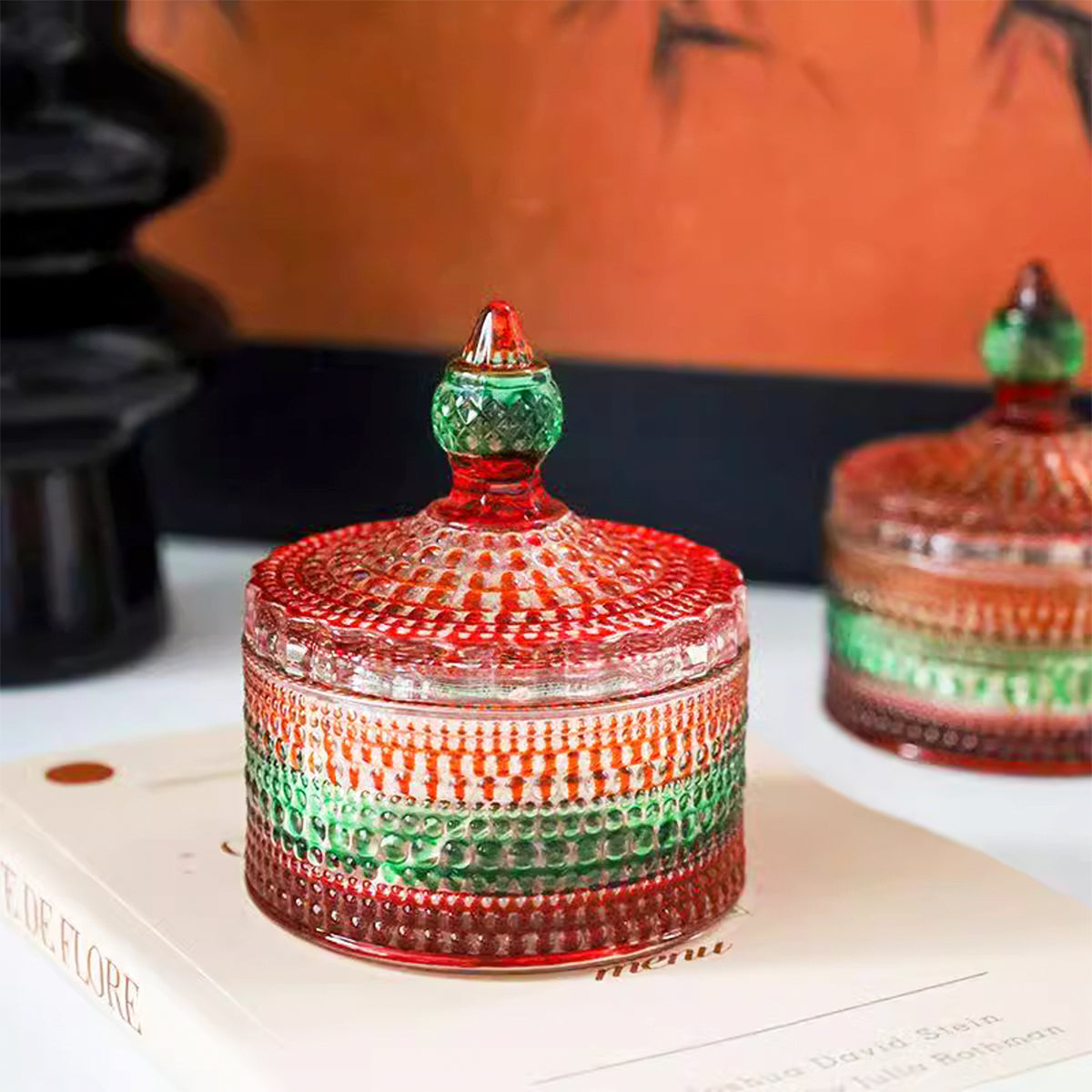 Vintage Candy-glow Color Glass Jar