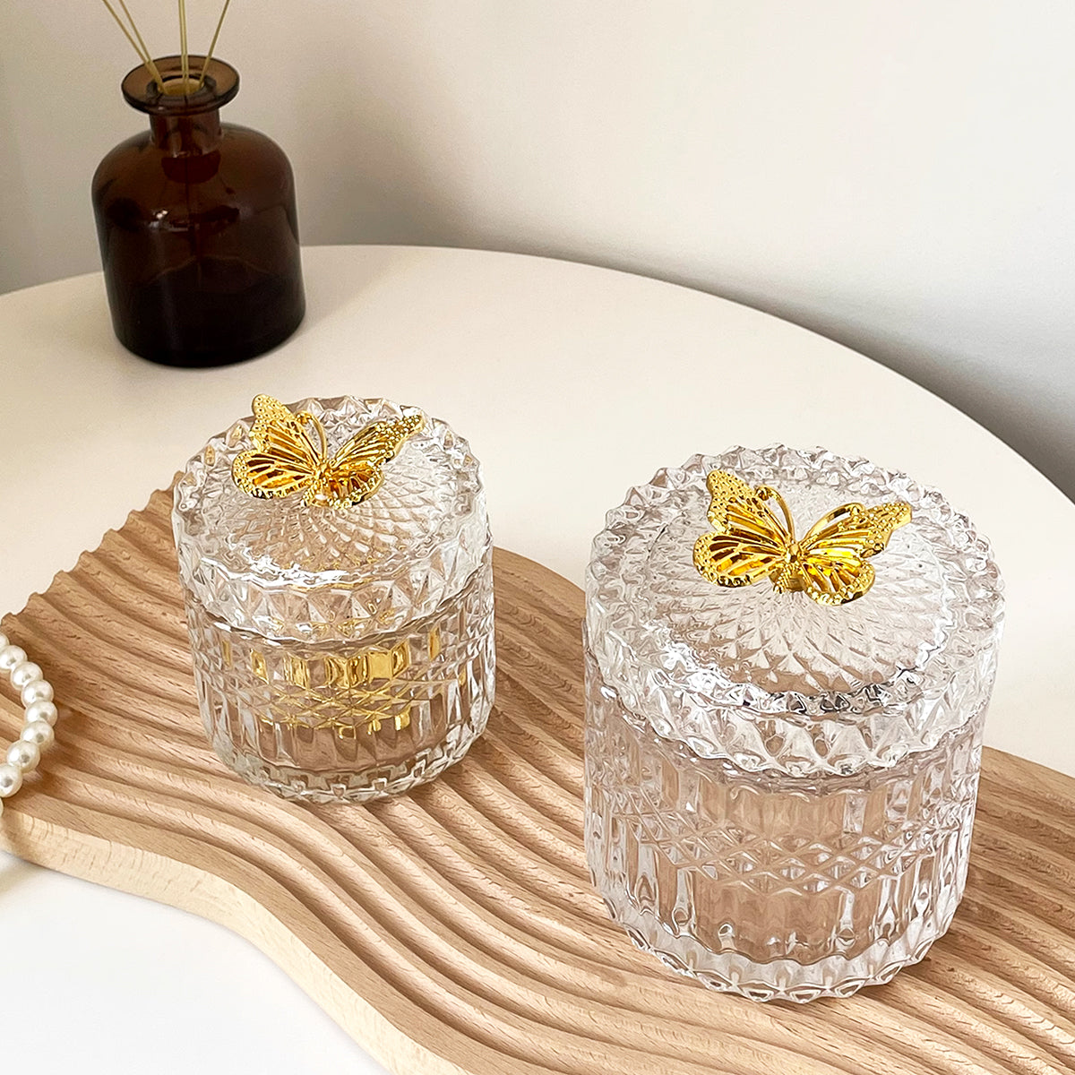 Butterfly Edition Embossed Glass Jar