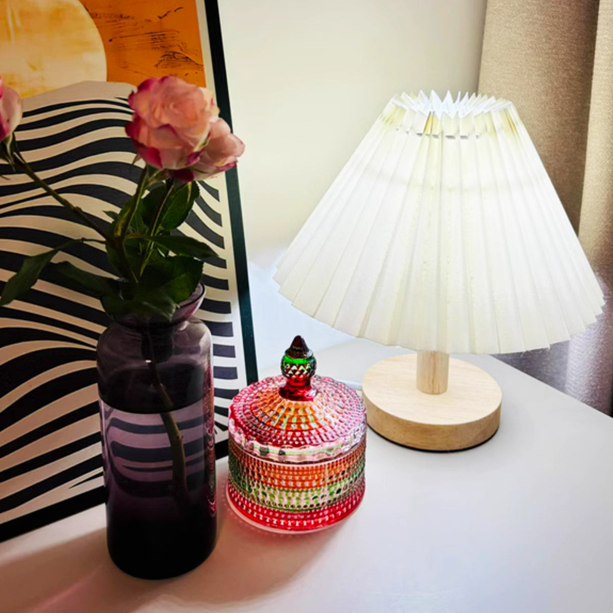 Vintage Candy-glow Color Glass Jar