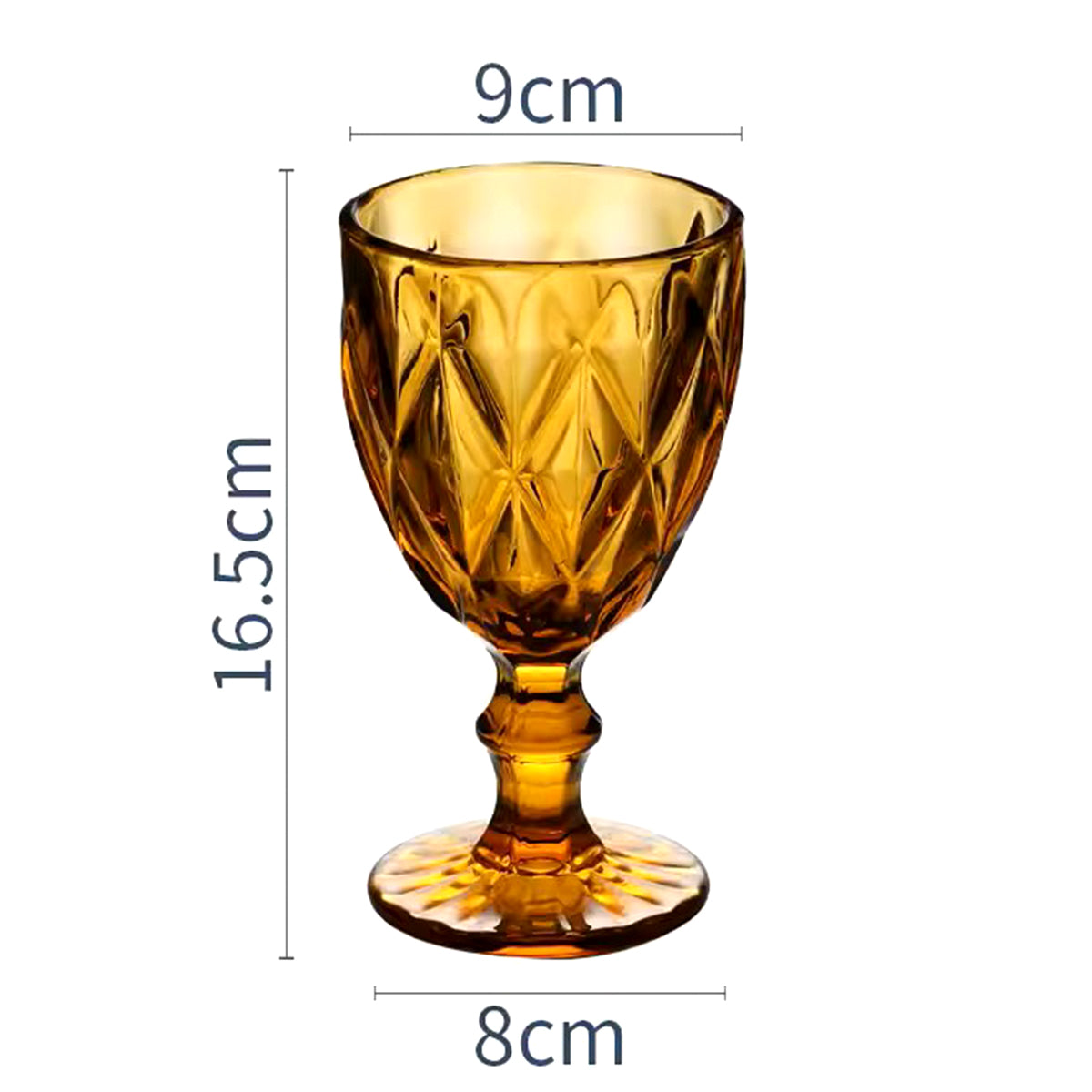 Amber Diamond Glass (Set of 2)
