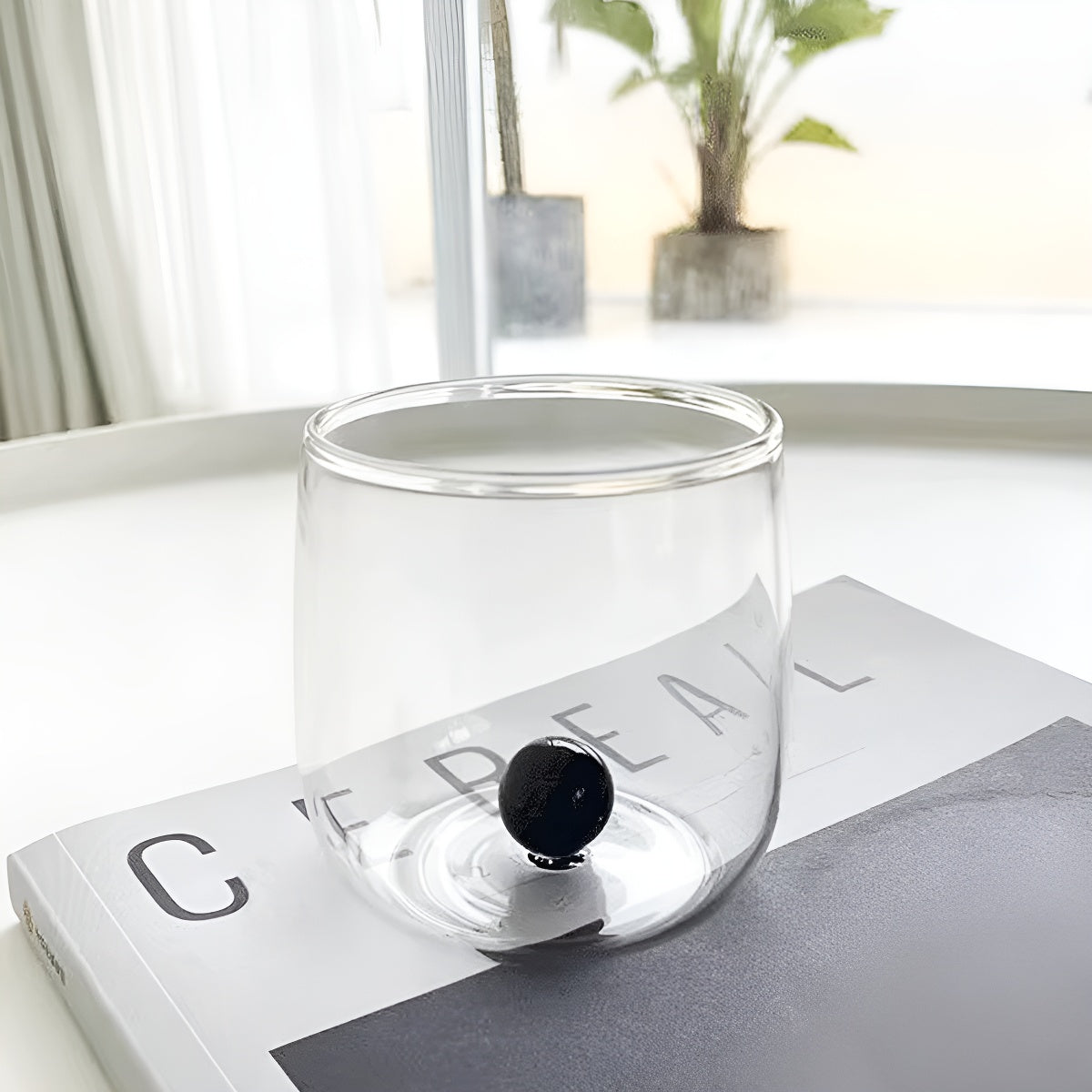 French-Style Amber Dot Glass Tumbler (1 Tumbler)