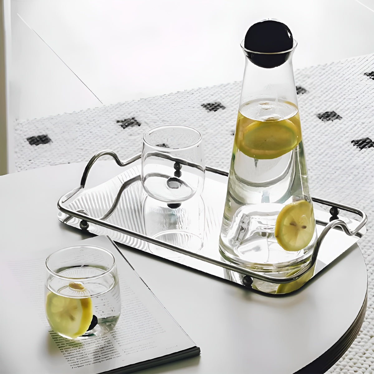 French-Style Amber Dot Glass Tumbler