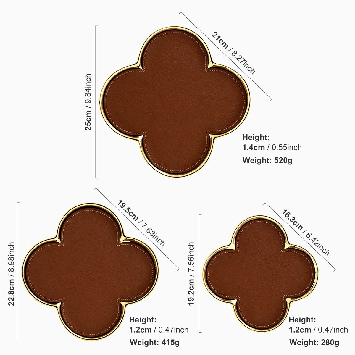 Luxury Ceramic and Faux Leather Tray