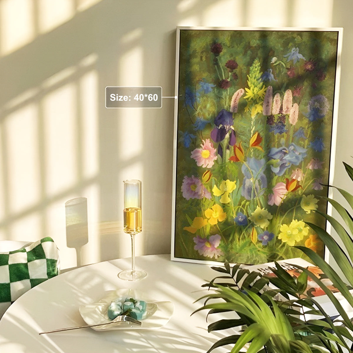 Vintage Decorative Oil Painting Flower