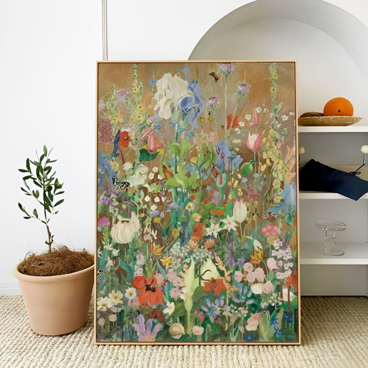 Vintage Decorative Oil Painting Flower