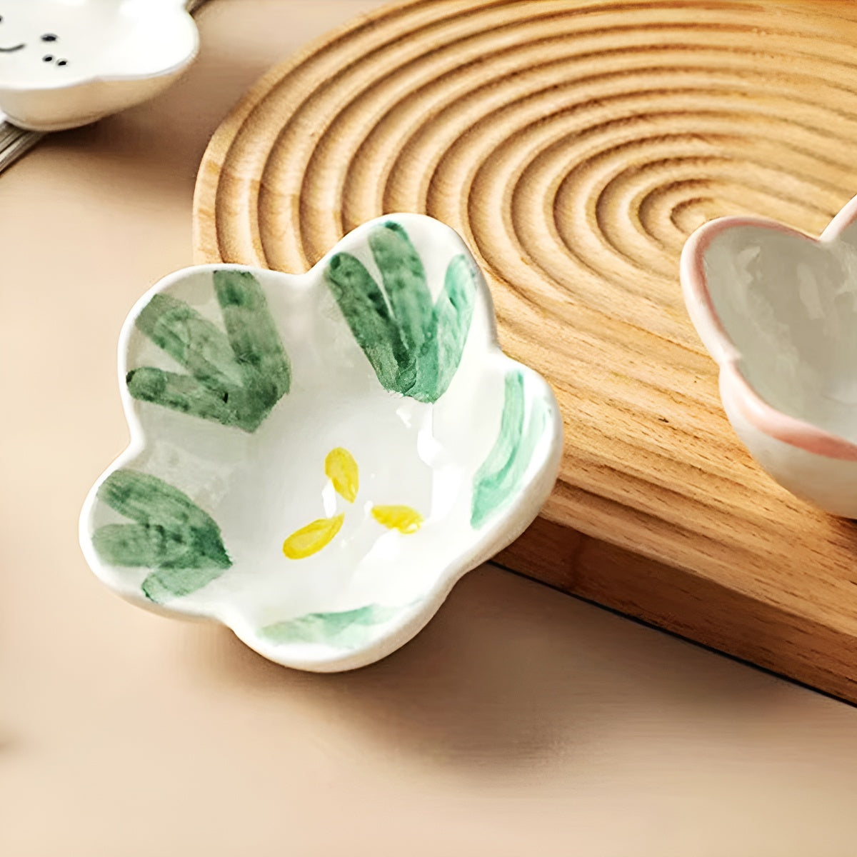 Cute Flower & Cloud Shaped Ceramic Mini Plates