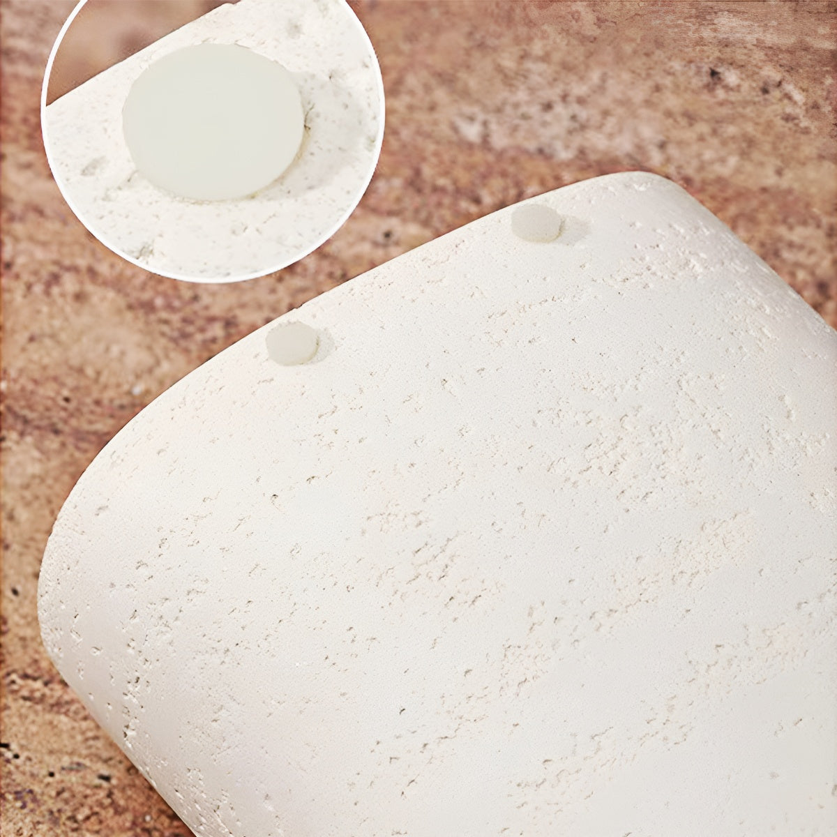 Curved Travertine Tissue Box