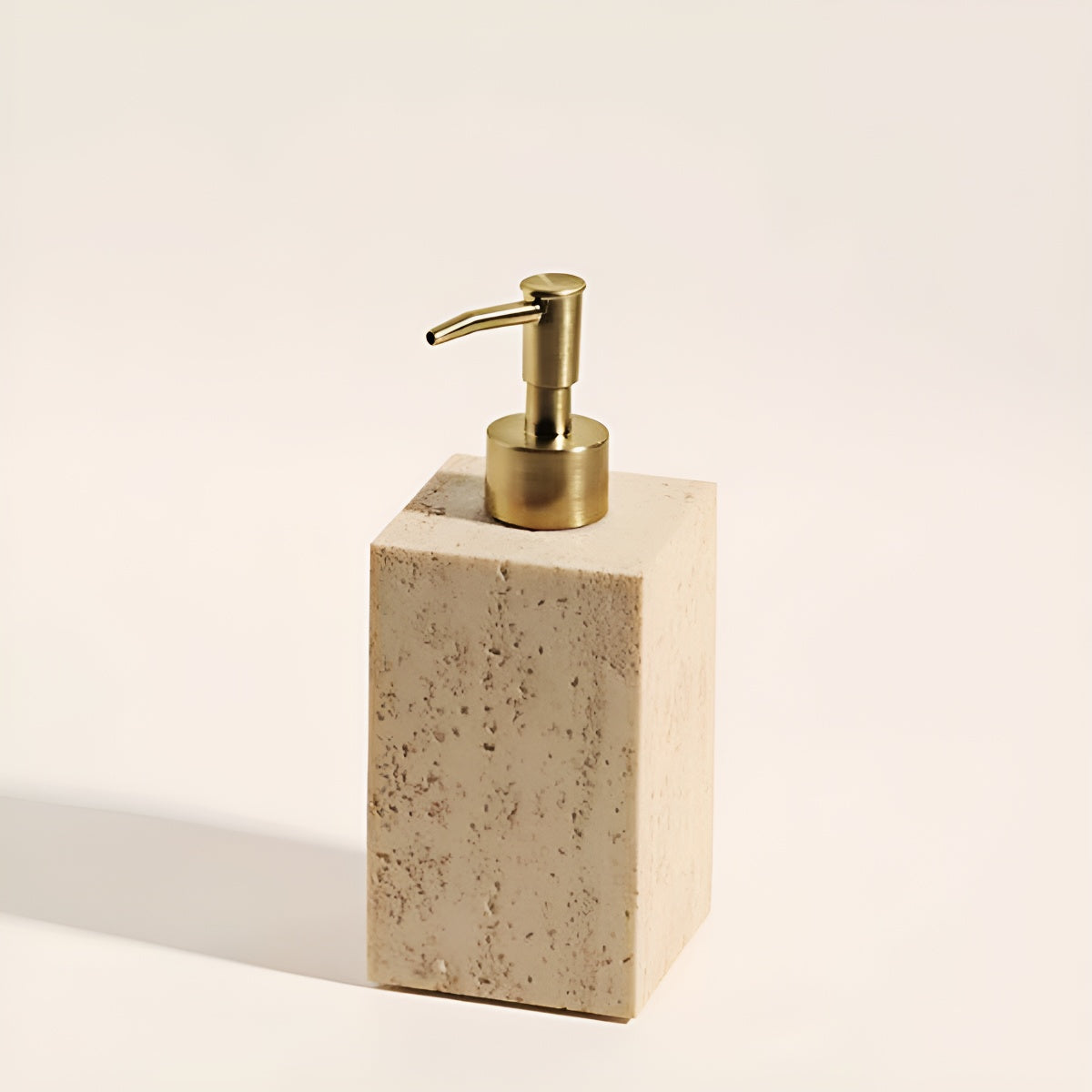 Travertine Shampoo Lotion Dispenser Square Bottle