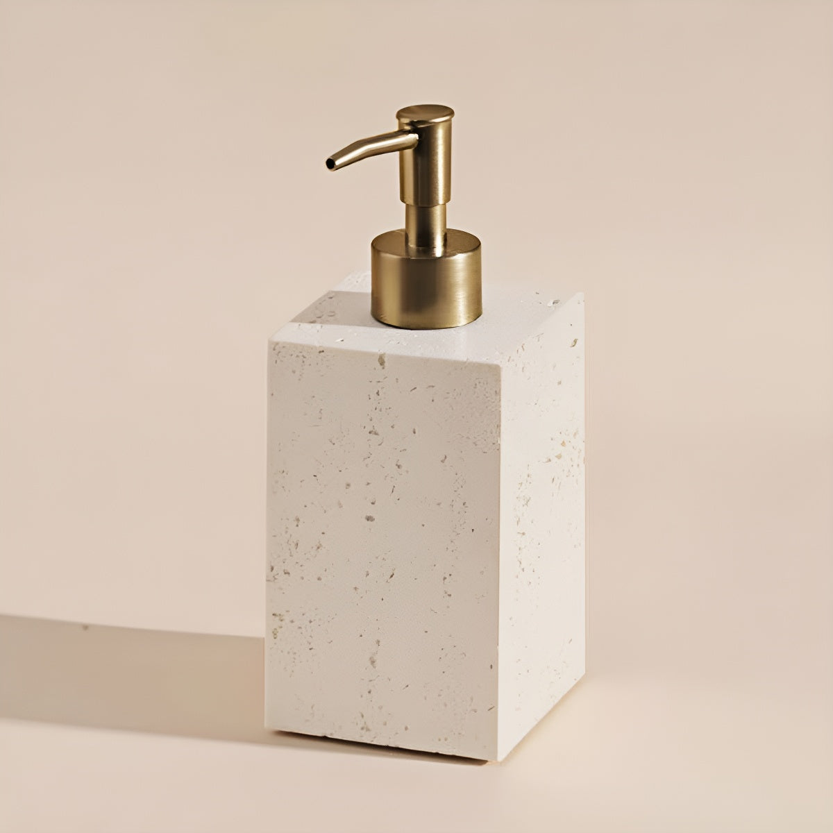 Travertine Shampoo Lotion Dispenser Square Bottle
