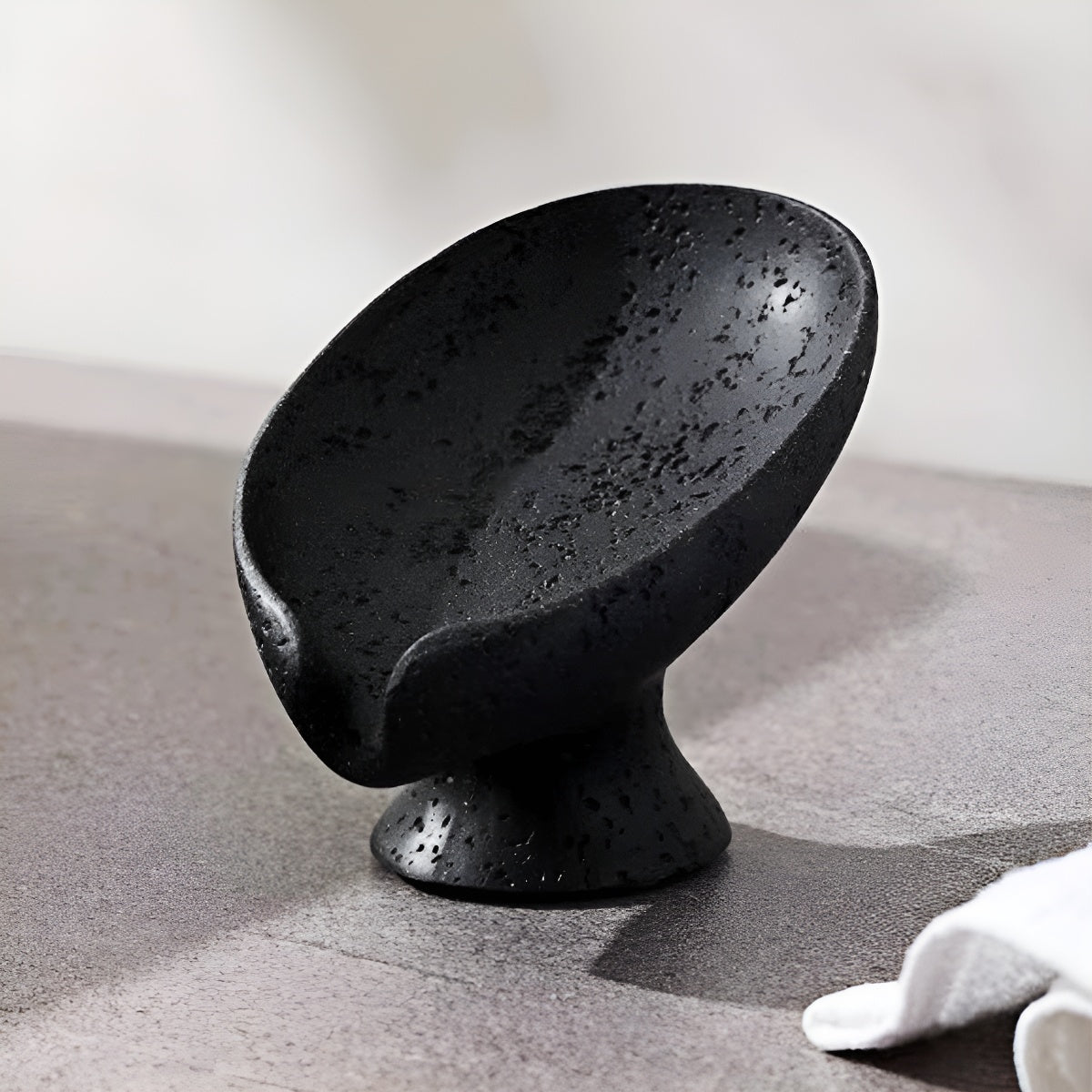 Travertine Lotus-Inspired Soap Dish