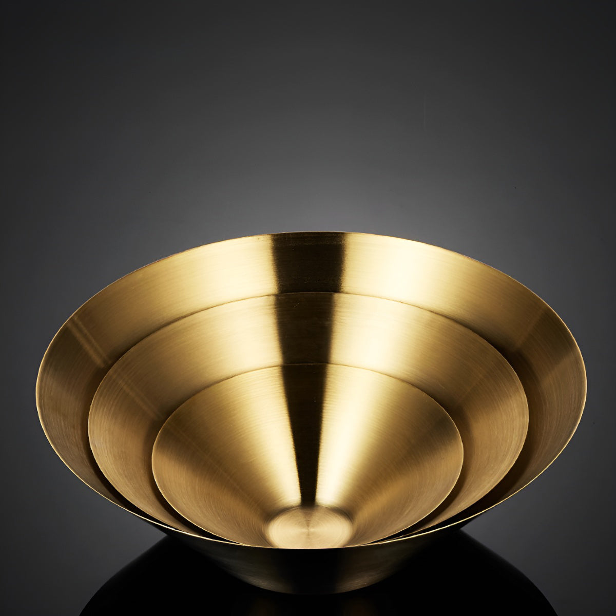 Brushed Gold Stainless Steel Salad Bowl