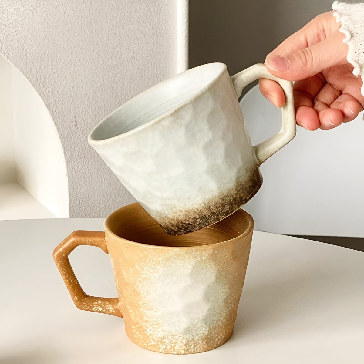 Rustic Gradient Ceramic Coffee Mug