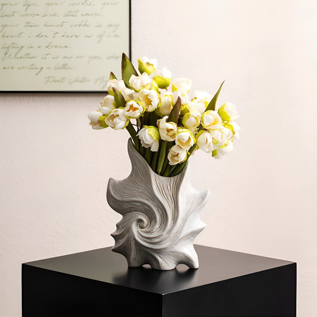 Ocean Wave-Inspired Ceramic Vase