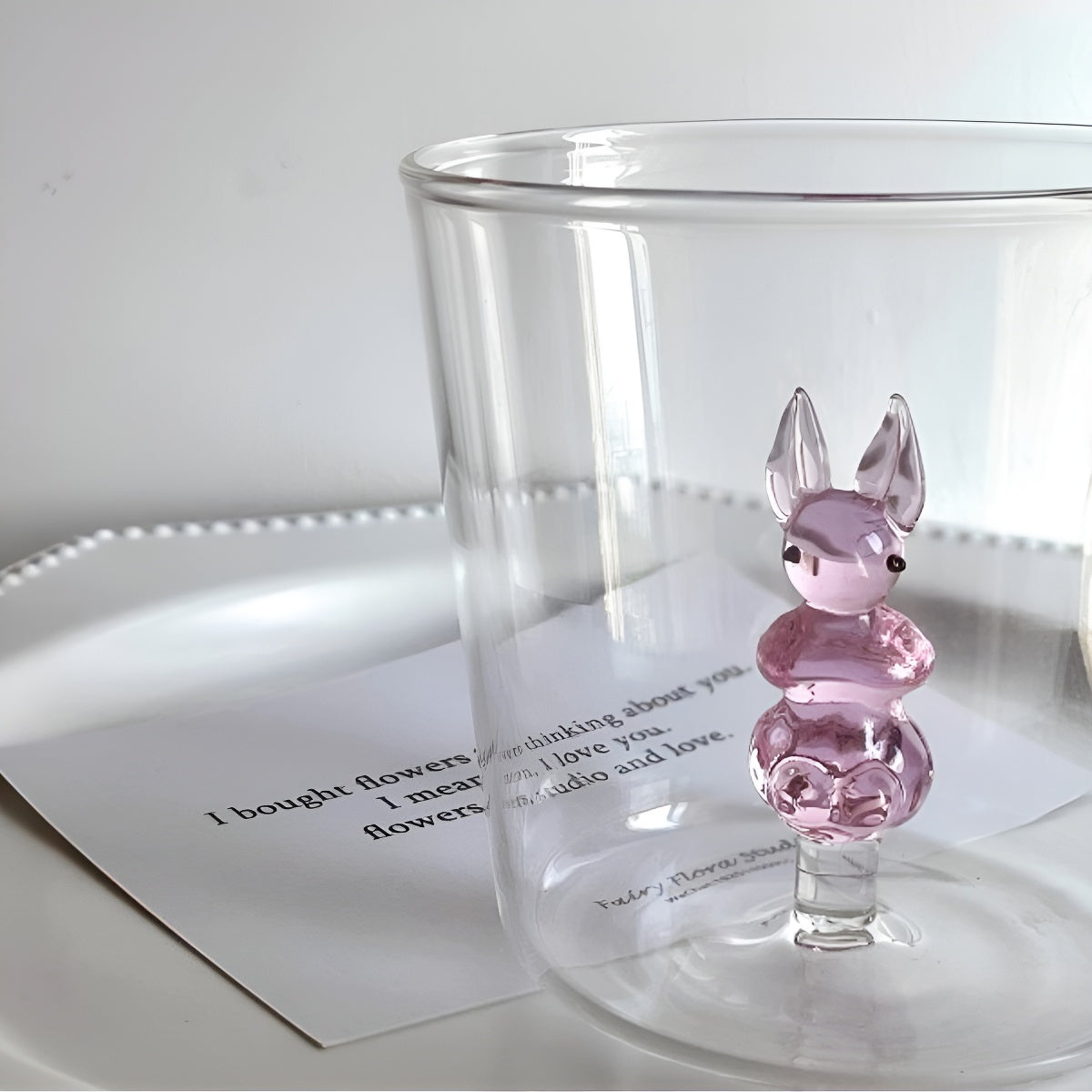 3D Whimsical Animal Transparent Glass Cup