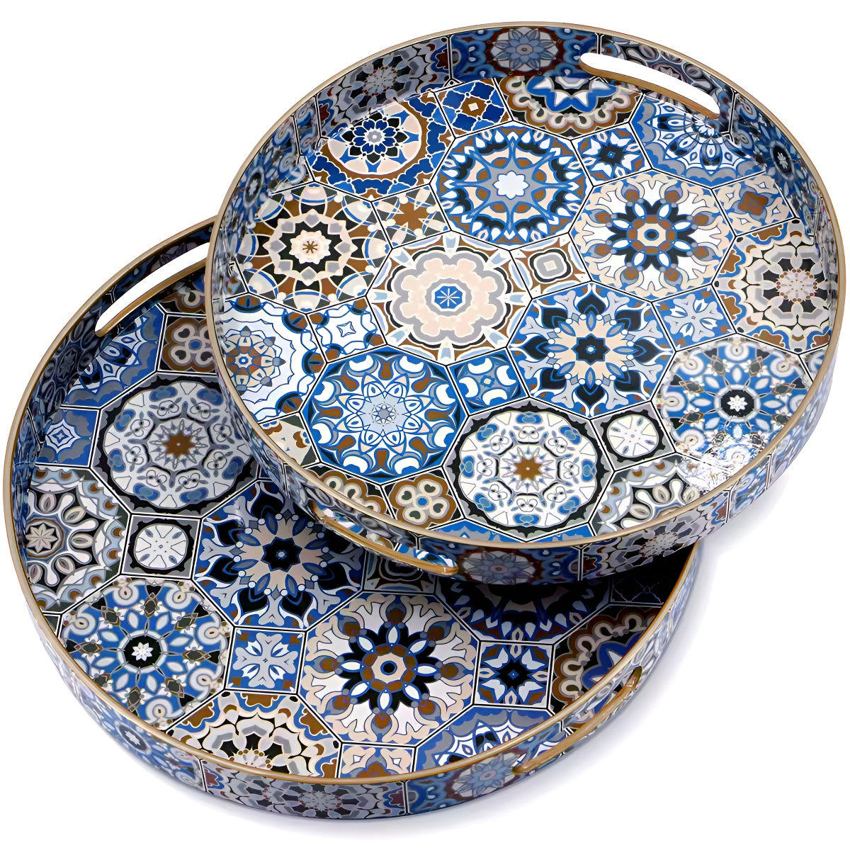 Mediterranean Mosaic Round Tray