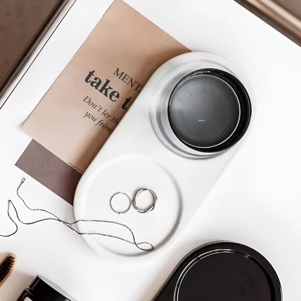 Minimalist Ceramic Cup Base Storage Tray
