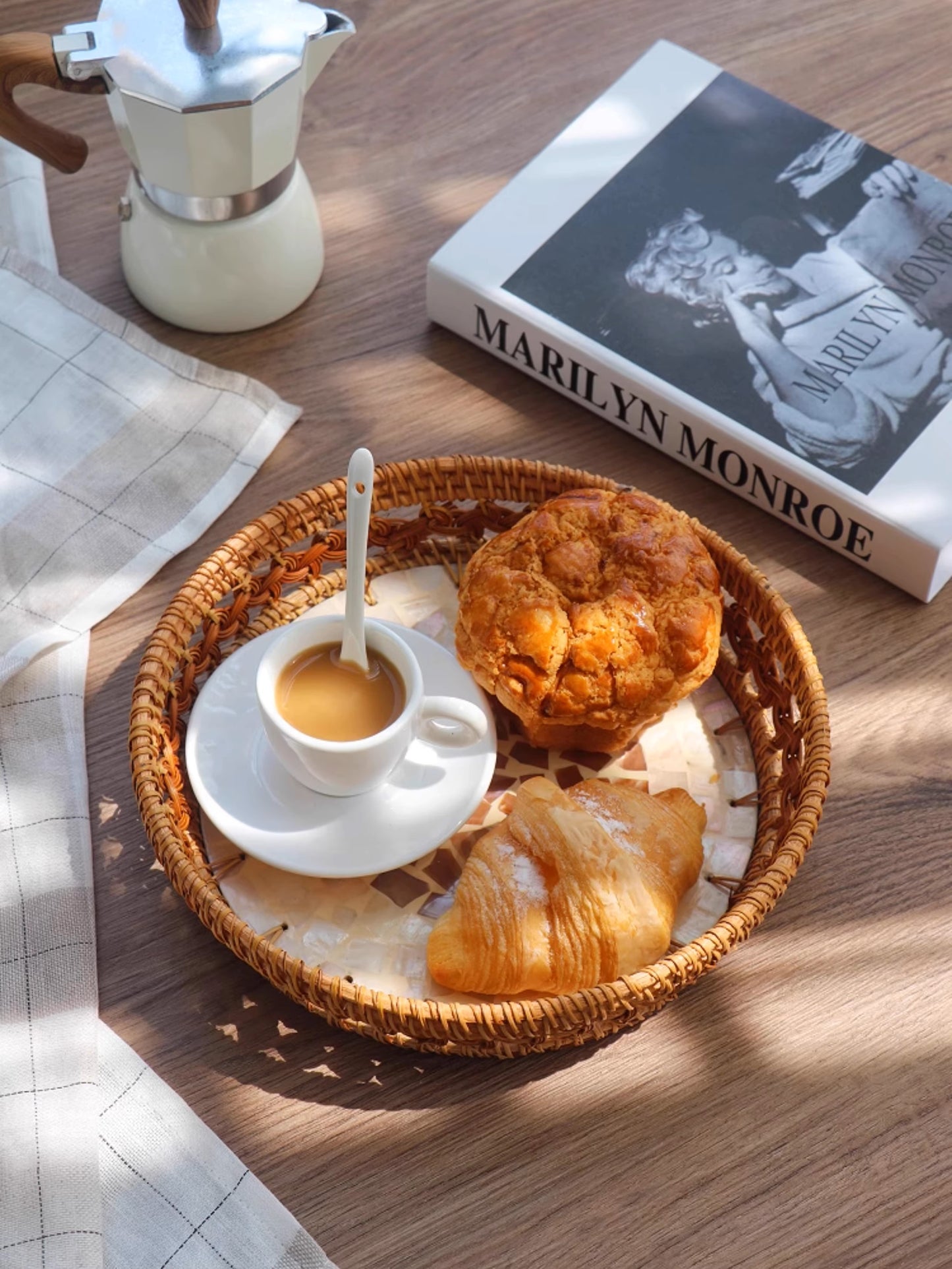 White Woven Tray