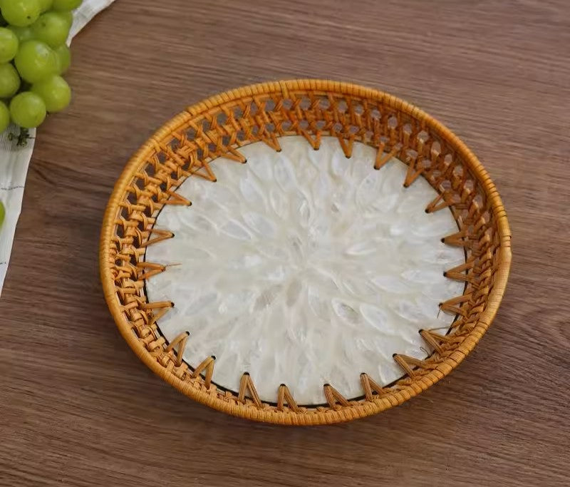 White Woven Tray