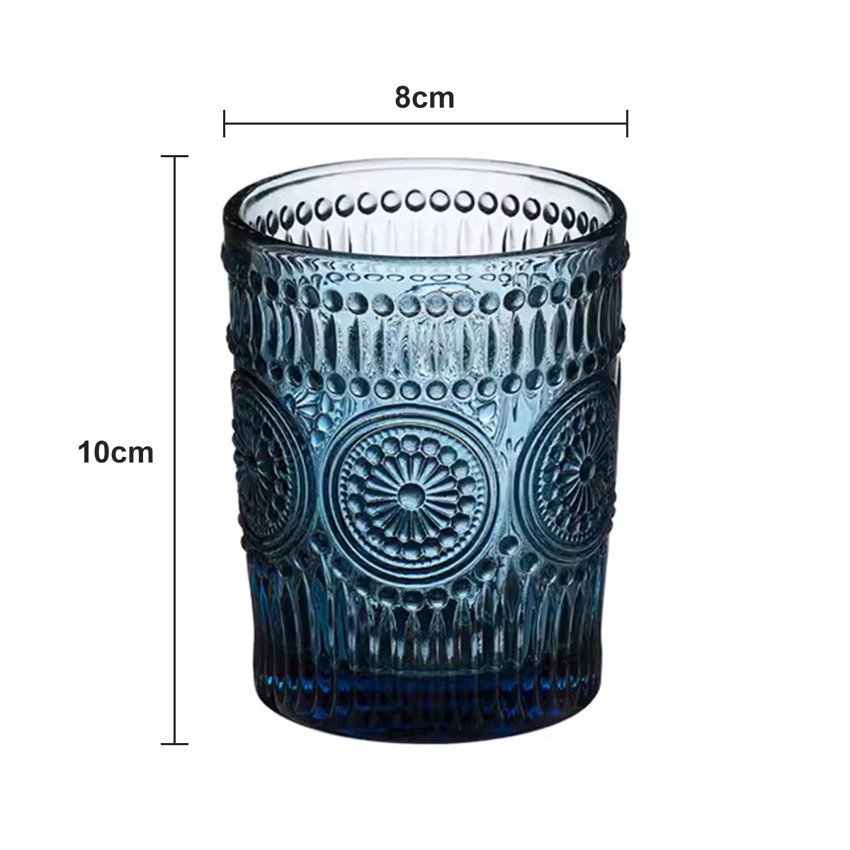 Blue Glass Tumbler (Set of 4)