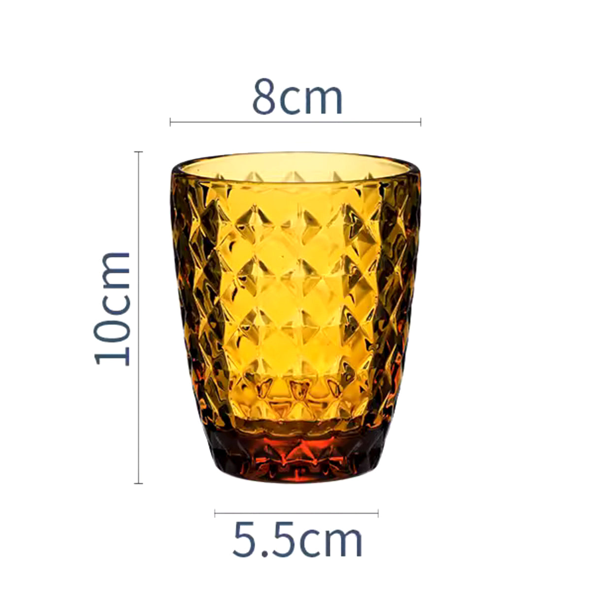 Amber Diamond Tumbler (Set of 4)