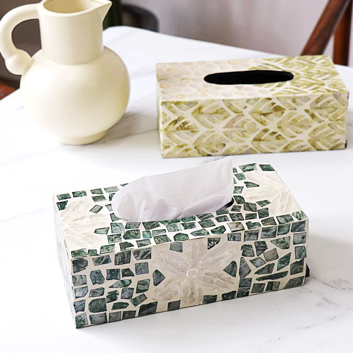 Mother-of-Pearl Tissue Box