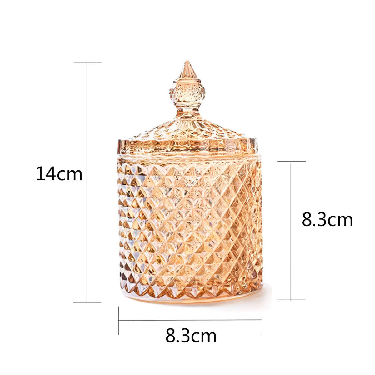 Small Crystal Lidded Jar