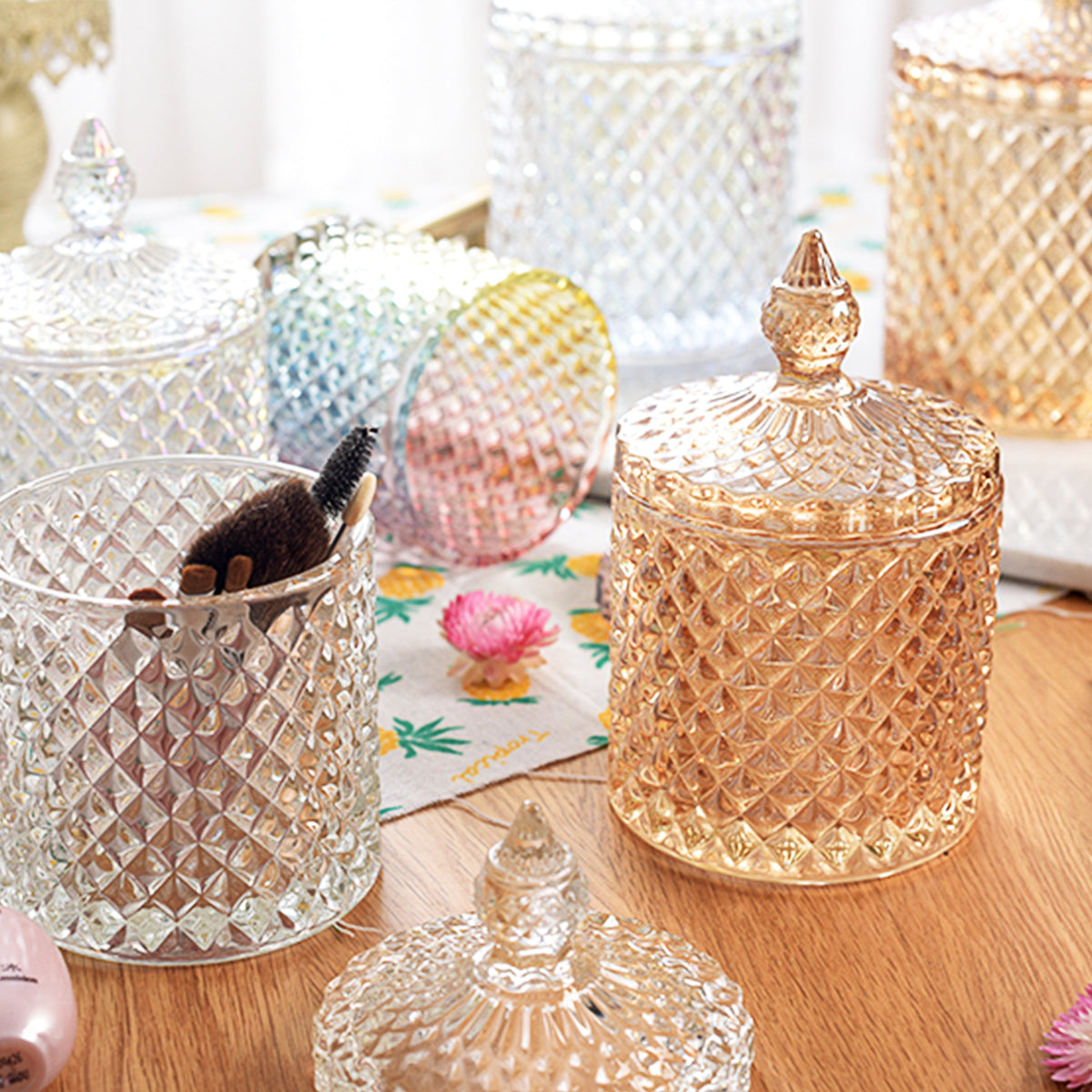 Small Crystal Lidded Jar