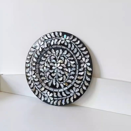 Black & White Mother-of-pearl Plate