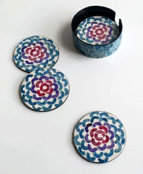 Mother-of-pearl Coaster Set (Set of 6)