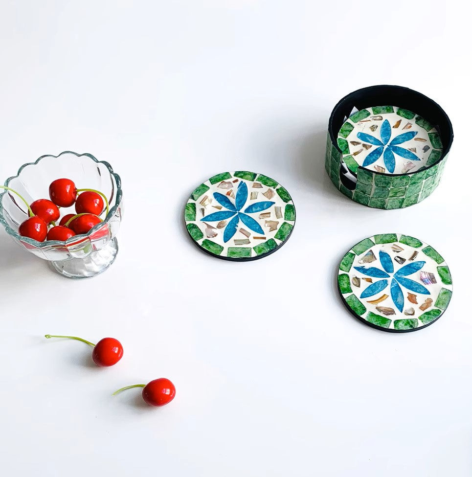 Mother-of-pearl Coaster Set (Set of 6)