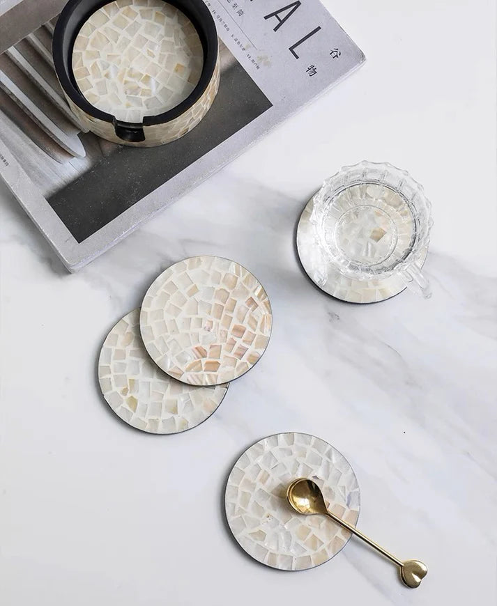 Mother-of-pearl Coaster Set (Set of 6)