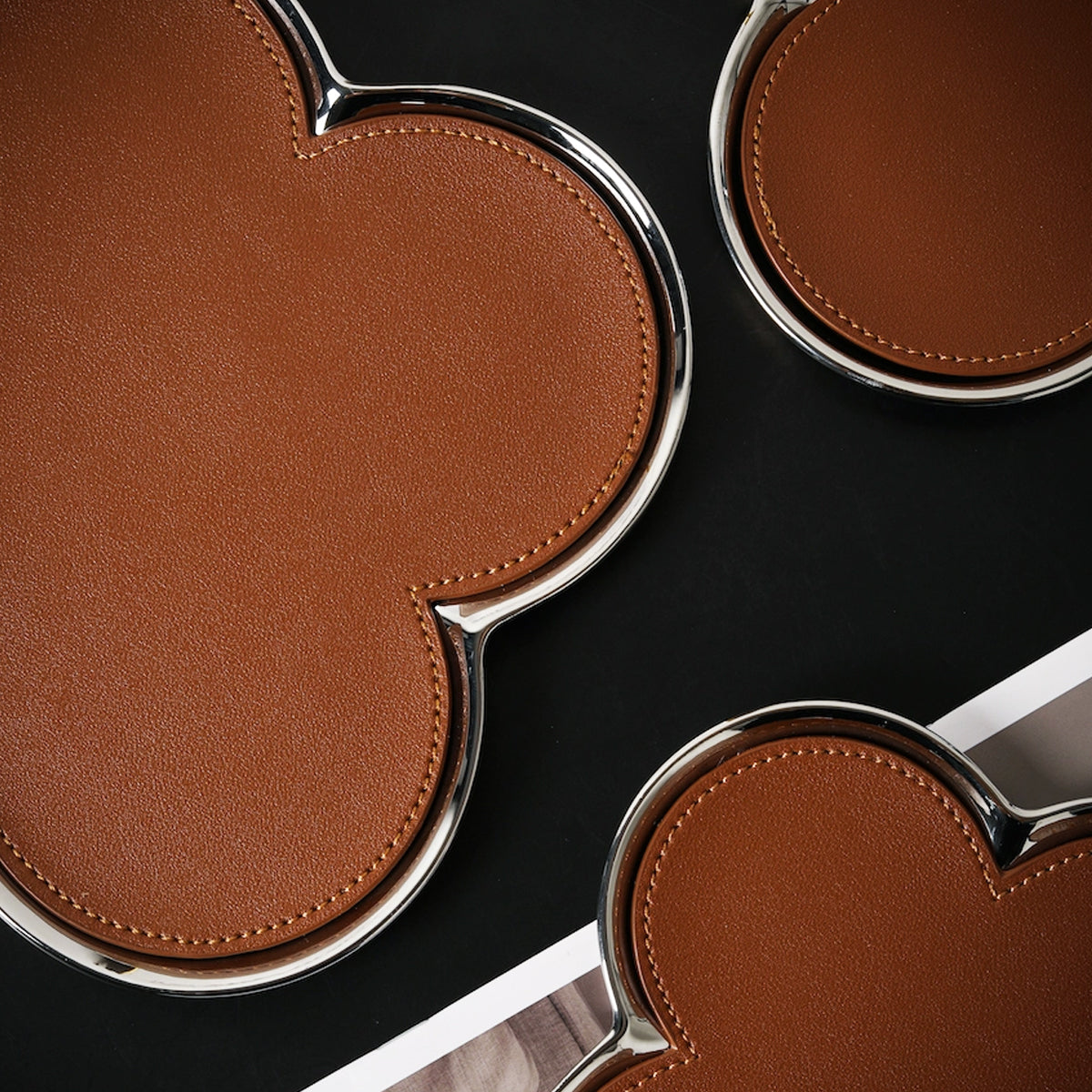 Luxury Ceramic and Faux Leather Tray
