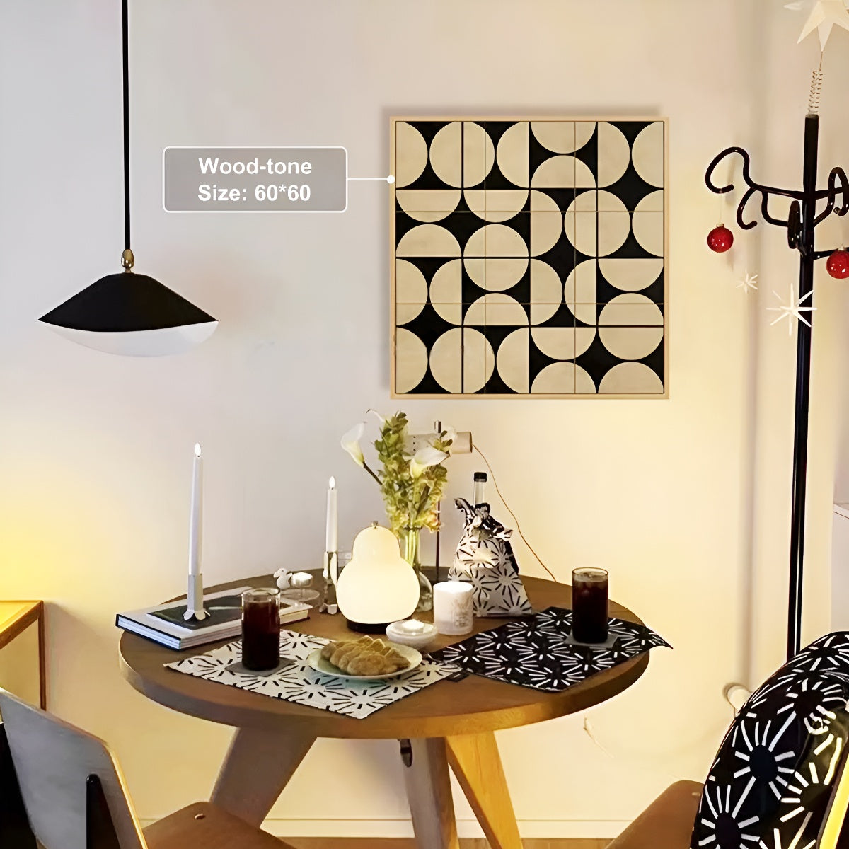 Wabi-sabi Style Geometric Decorative Oil Painting