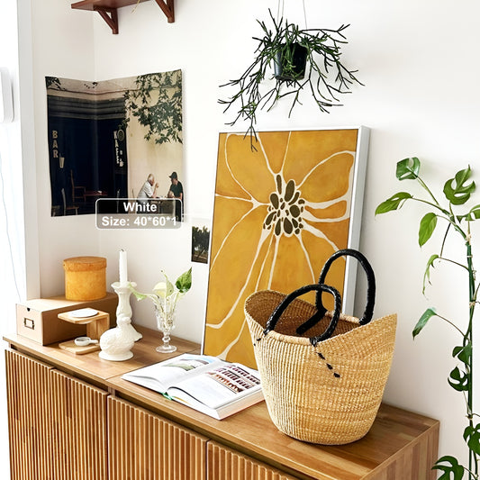 Wabi-sabi Style Decorative Oil Painting - Begonia Flower