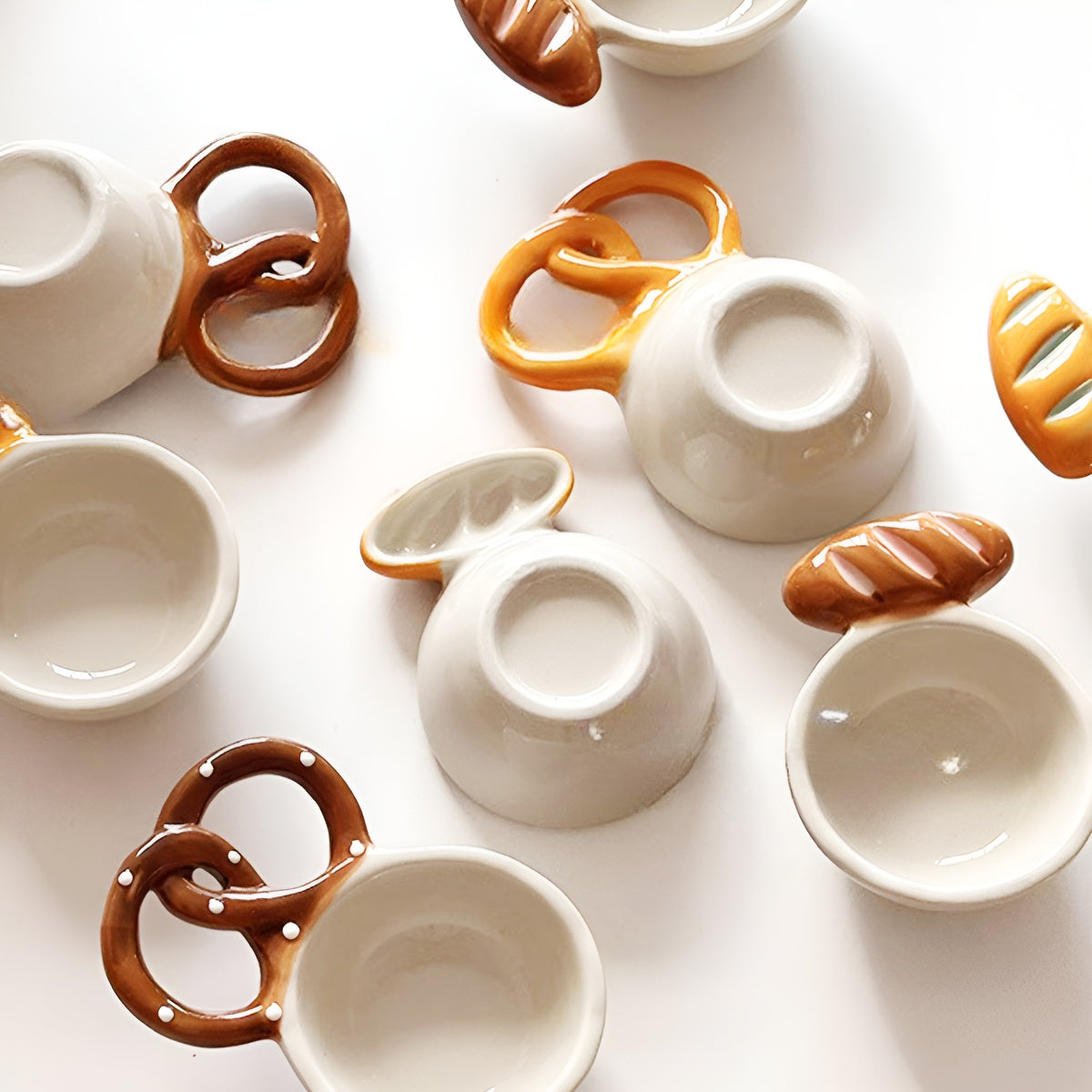 Bread Handle Ceramic Mini Bowls