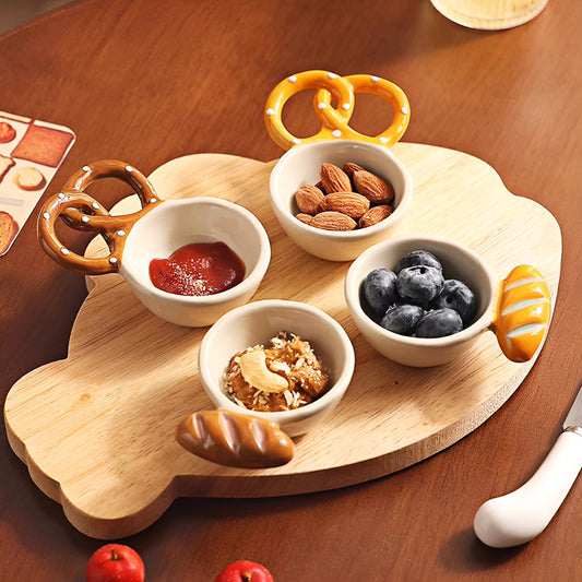 Bread Handle Ceramic Mini Bowls