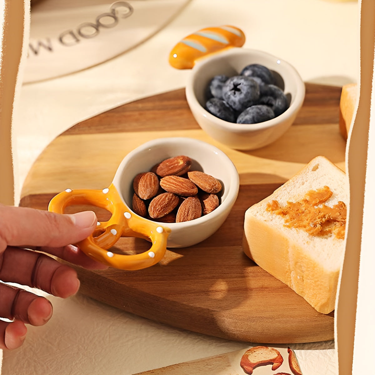 Bread Handle Ceramic Mini Bowls
