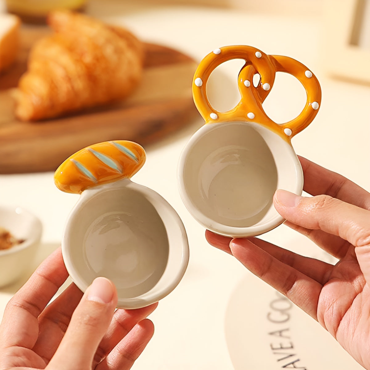 Bread Handle Ceramic Mini Bowls