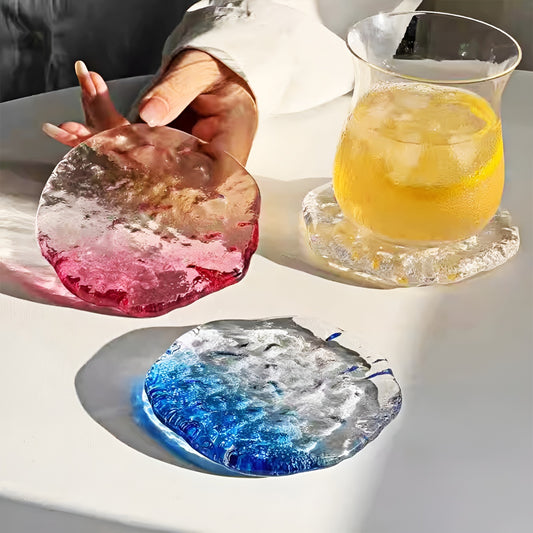 Irregular Glass Glacier Coasters