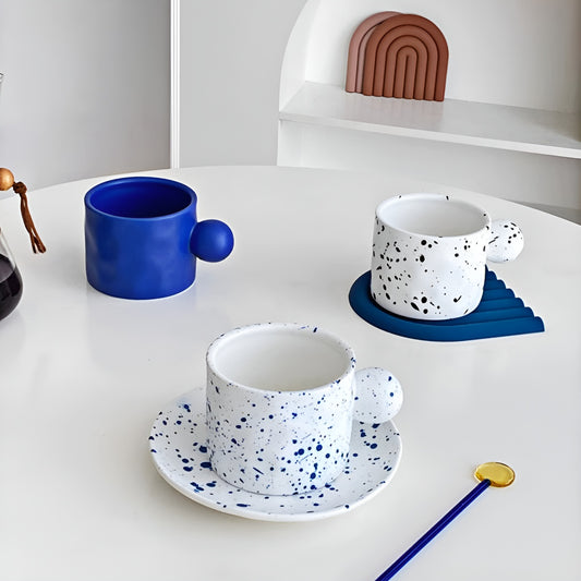 Speckled Ceramic Mug with Ball Handle