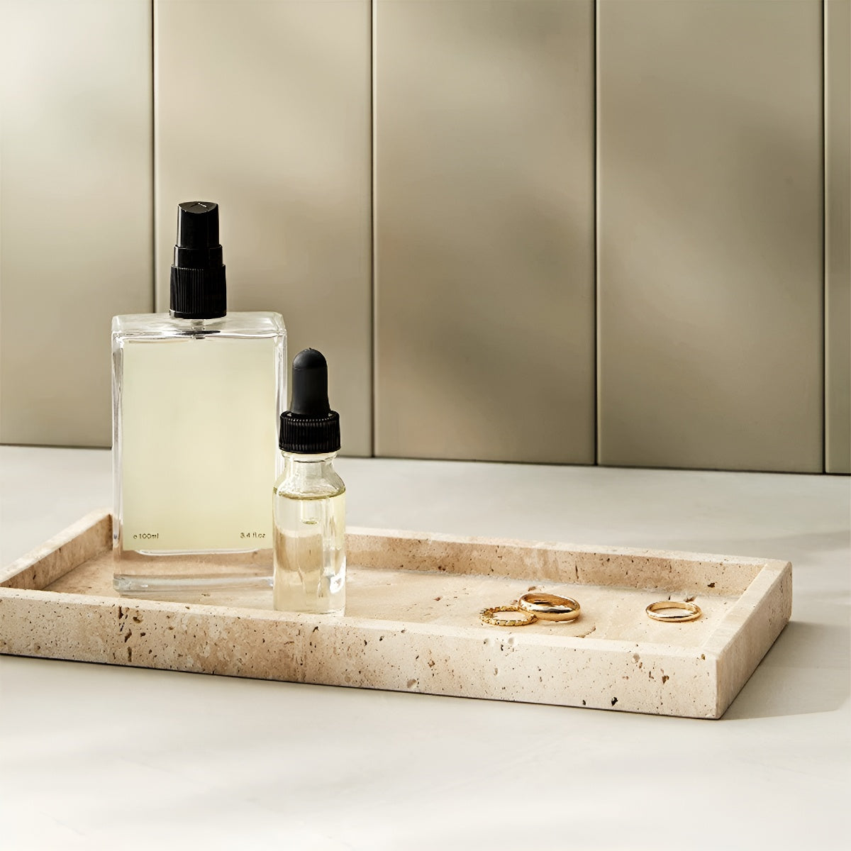 Travertine Rectangular Tray