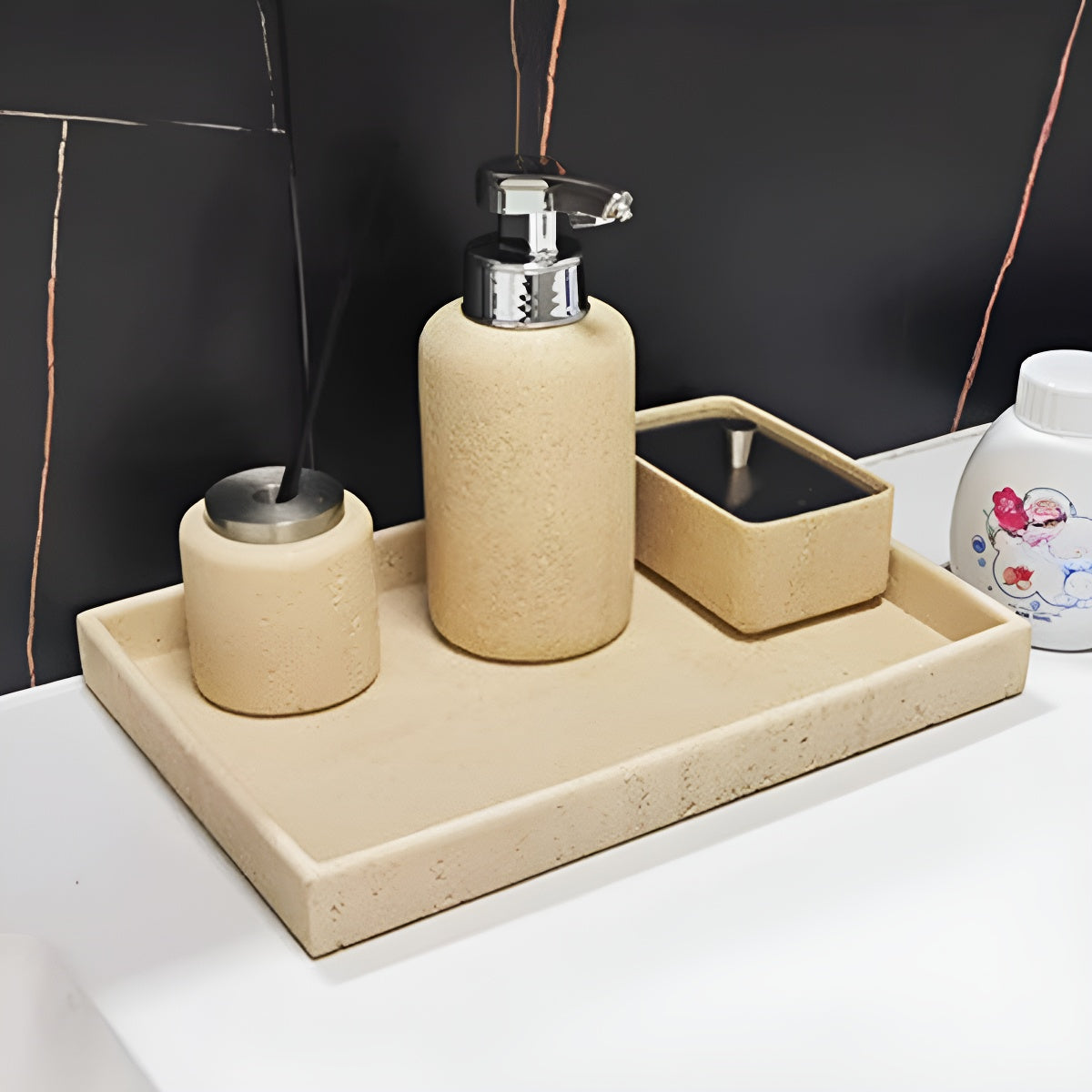 Travertine Rectangular Tray