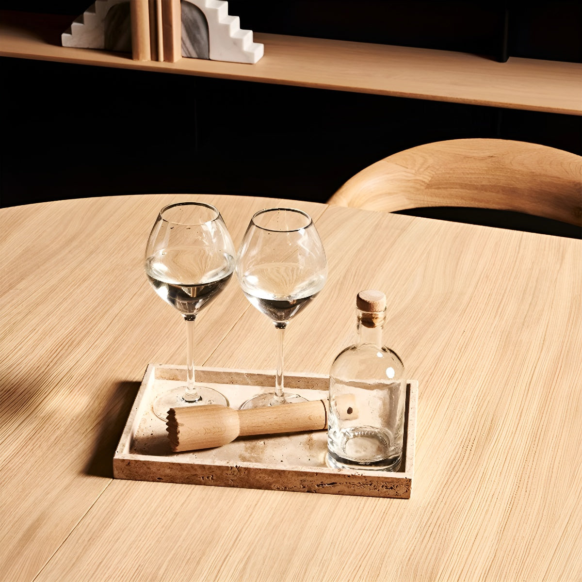 Travertine Rectangular Tray