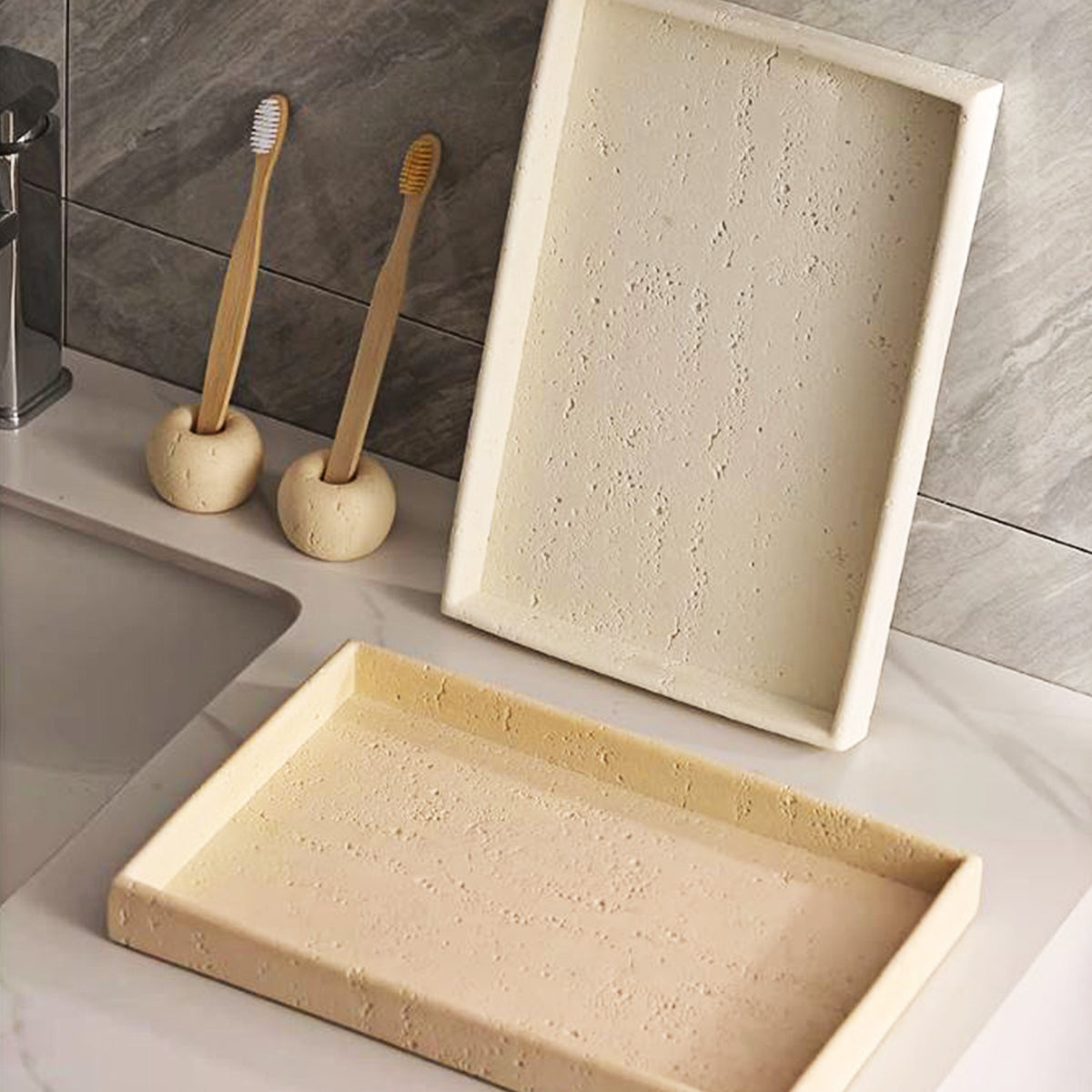 Travertine Rectangular Tray