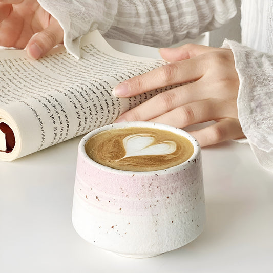 Vintage Pink Gradient Ceramic Coffee Mug
