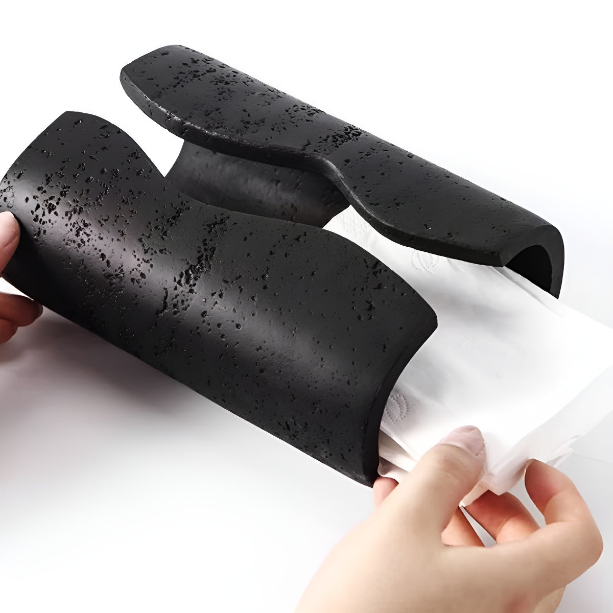 Black Travertine Tissue Box