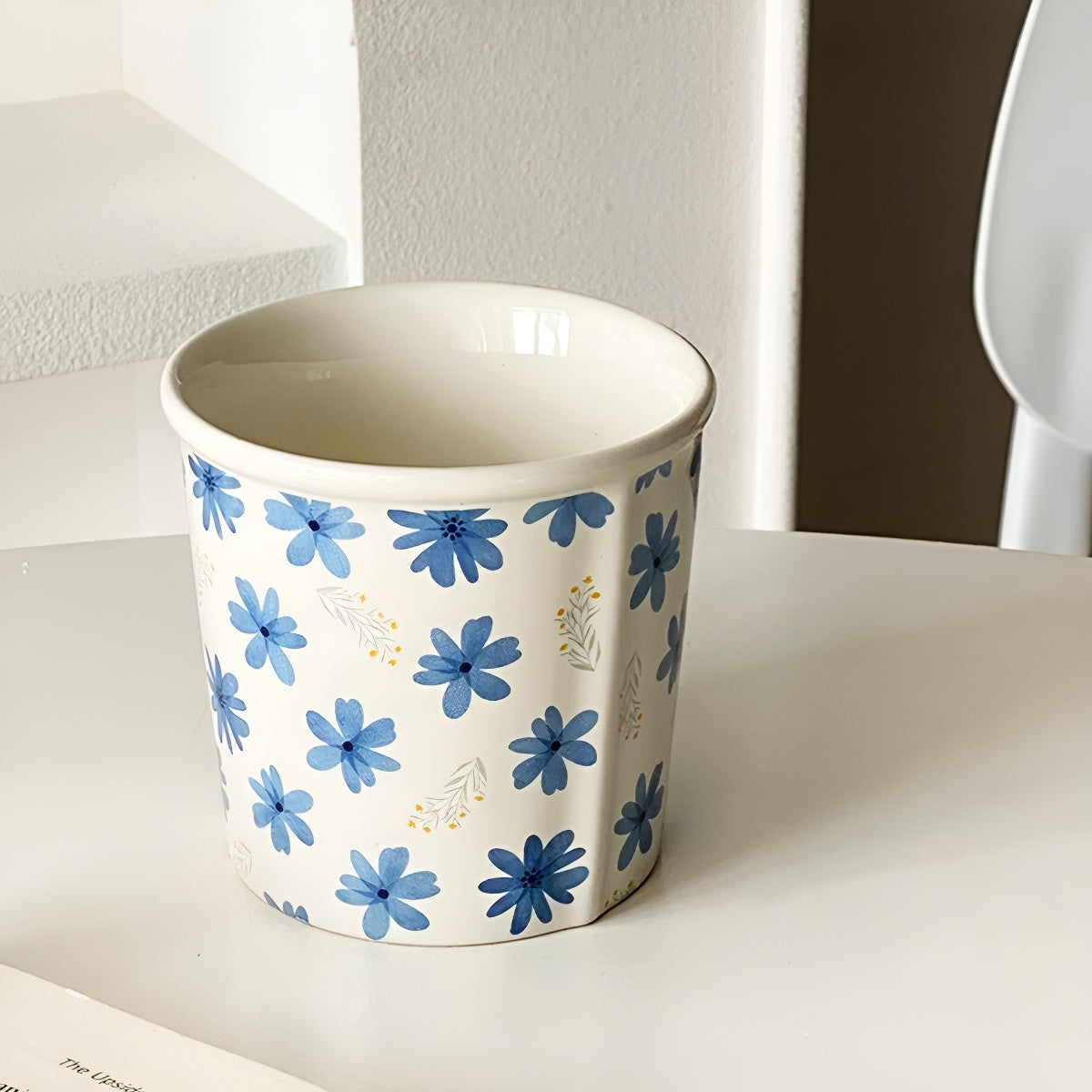 Vintage Hand-painted Floral Ceramic Mug