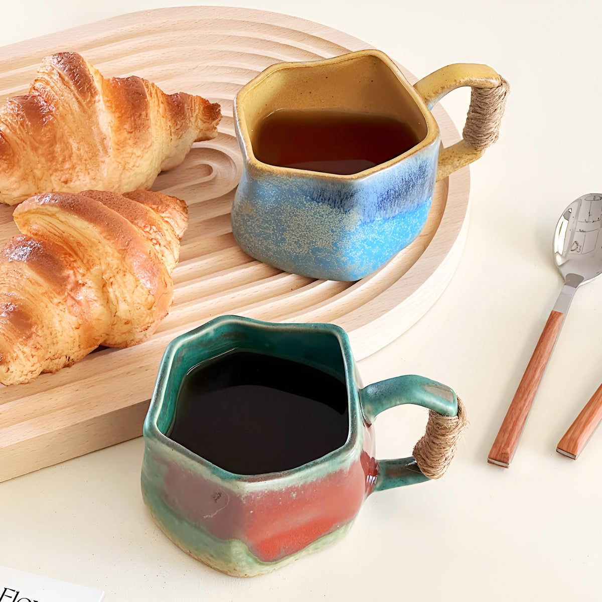 Irregular Vintage Kiln-Changed Ceramic Mug